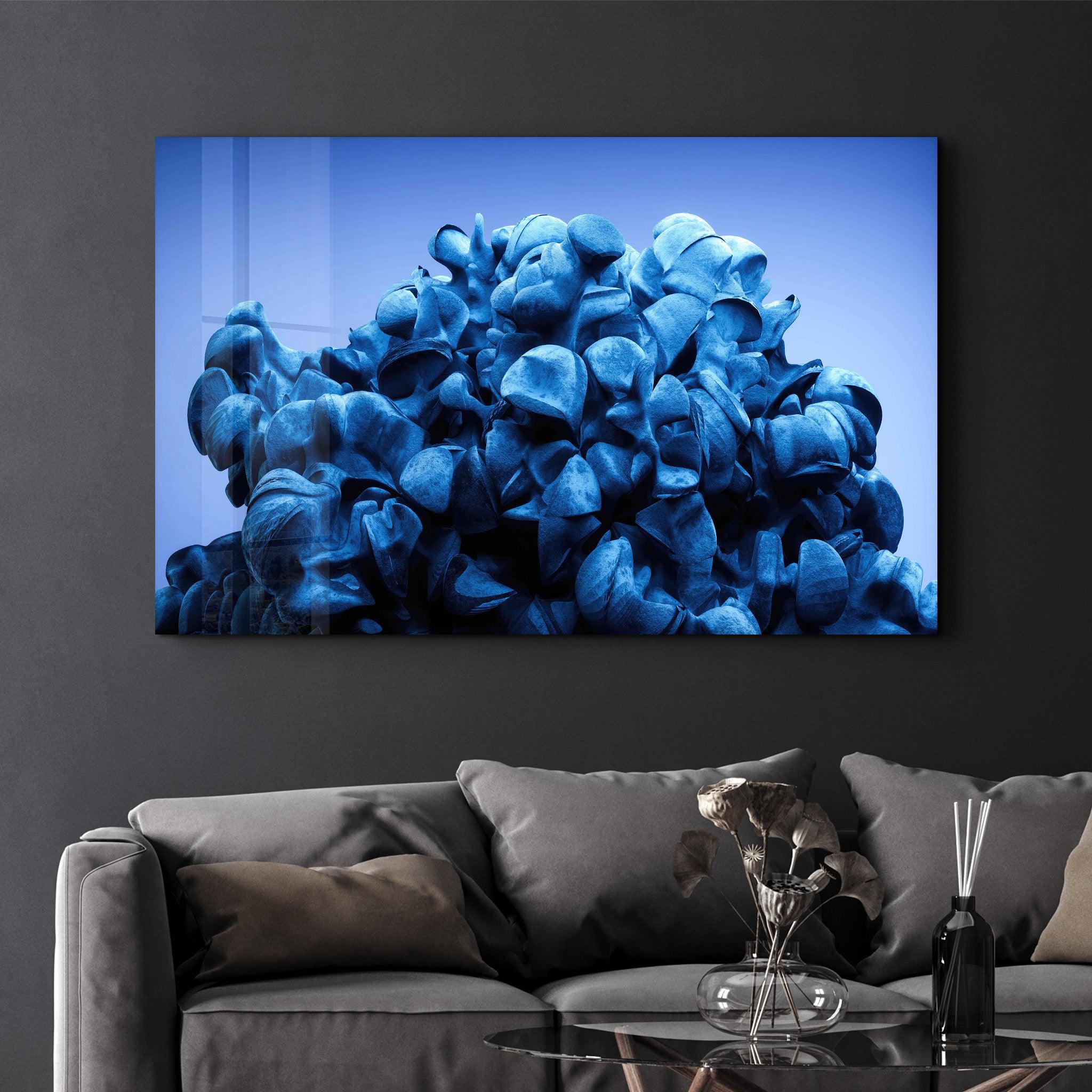 Bluee | Designer's Collection Glass Wall Art - Artdesigna