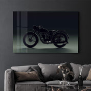 Old Biker | Designer's Collection Glass Wall Art - Artdesigna