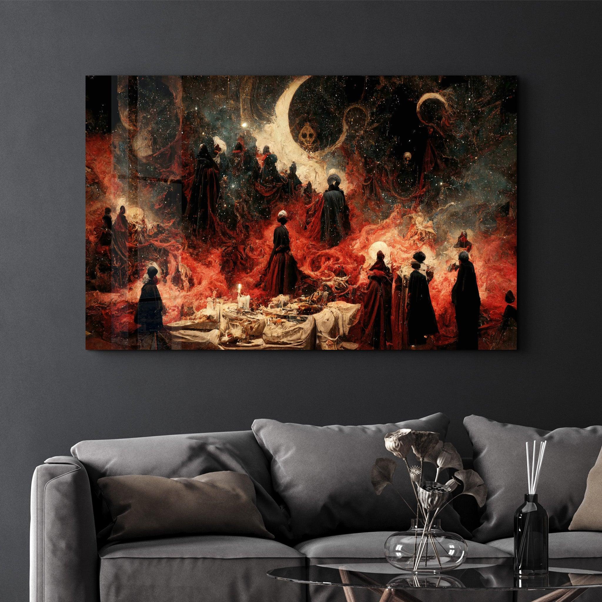 Meeting on the Dark Side | Secret World Collection Glass Wall Art - Artdesigna