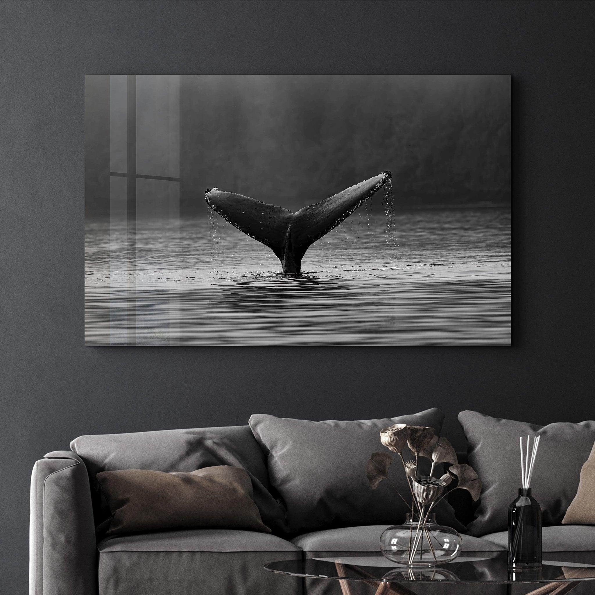 Whale | Designer's Collection Glass Wall Art - Artdesigna