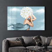 Beauty Head | Designer's Collection Glass Wall Art - Artdesigna