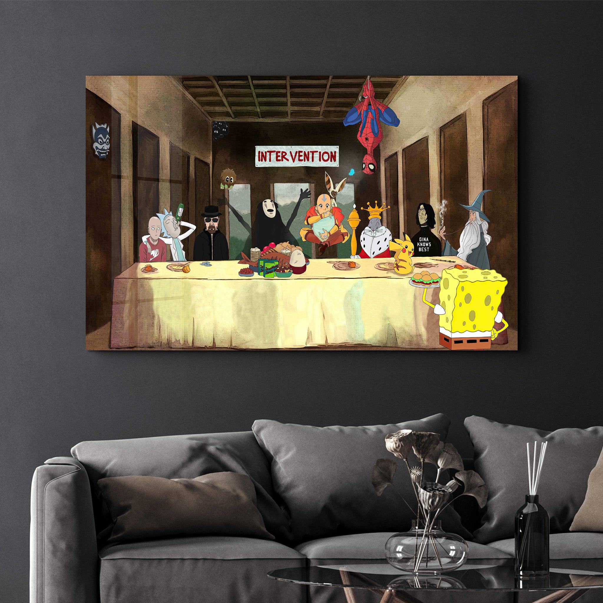 The Last Supper - Cartoons | Glass Wall Art - Artdesigna