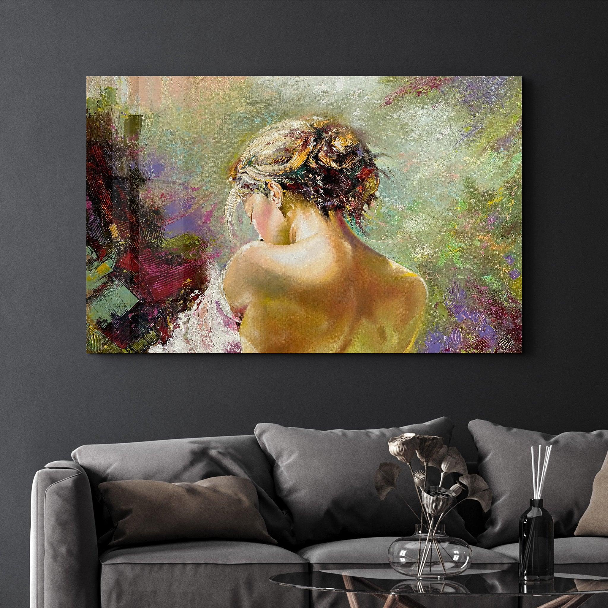 Oil Painting - Alone | Glass Wall Art - Artdesigna