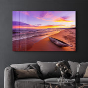 Lake Malawi sunset in Kande beach Africa | Glass Wall Art - Artdesigna