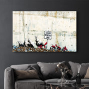 Banksy - Luxury Rentals Only - Glass Wall Art - Artdesigna