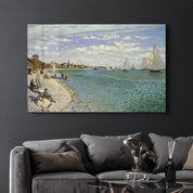 Regatta at Sainte-Adresse (1867) by Claude Monet | Glass Wall Art - Artdesigna