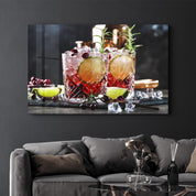 A Winter Cocktail | Glass Wall Art - Artdesigna