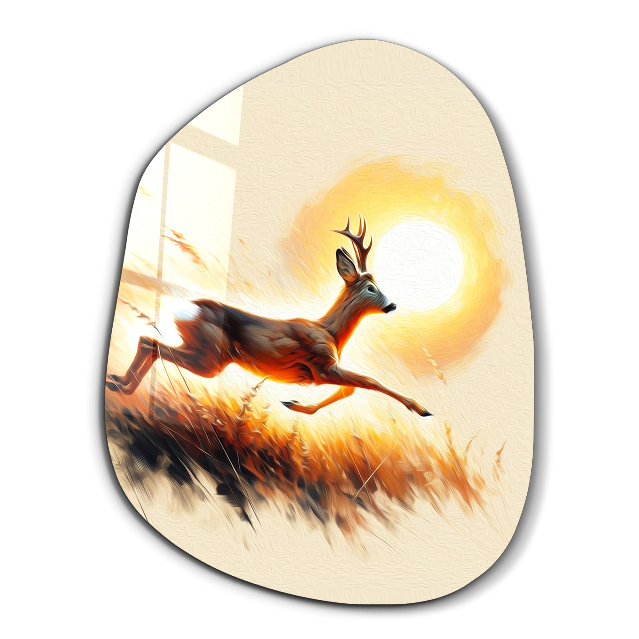 Golden Escape – Amorphous Glass Wall Art