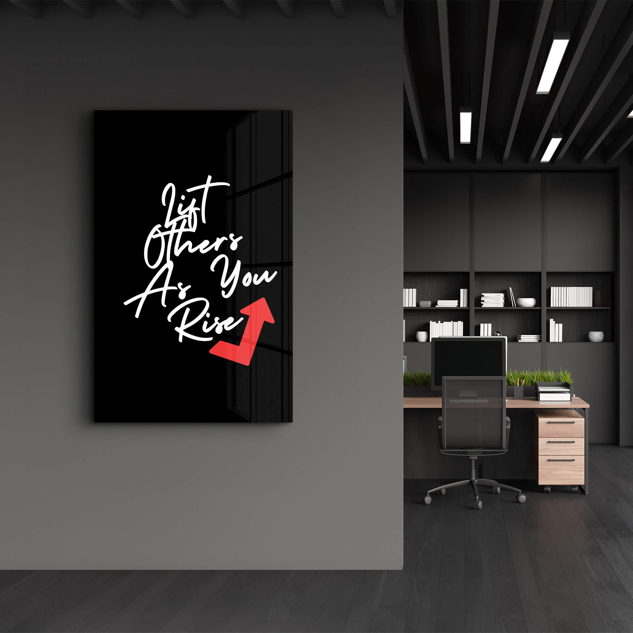 Lift Others As You Rise | Motivational Collection Glass Wall Art