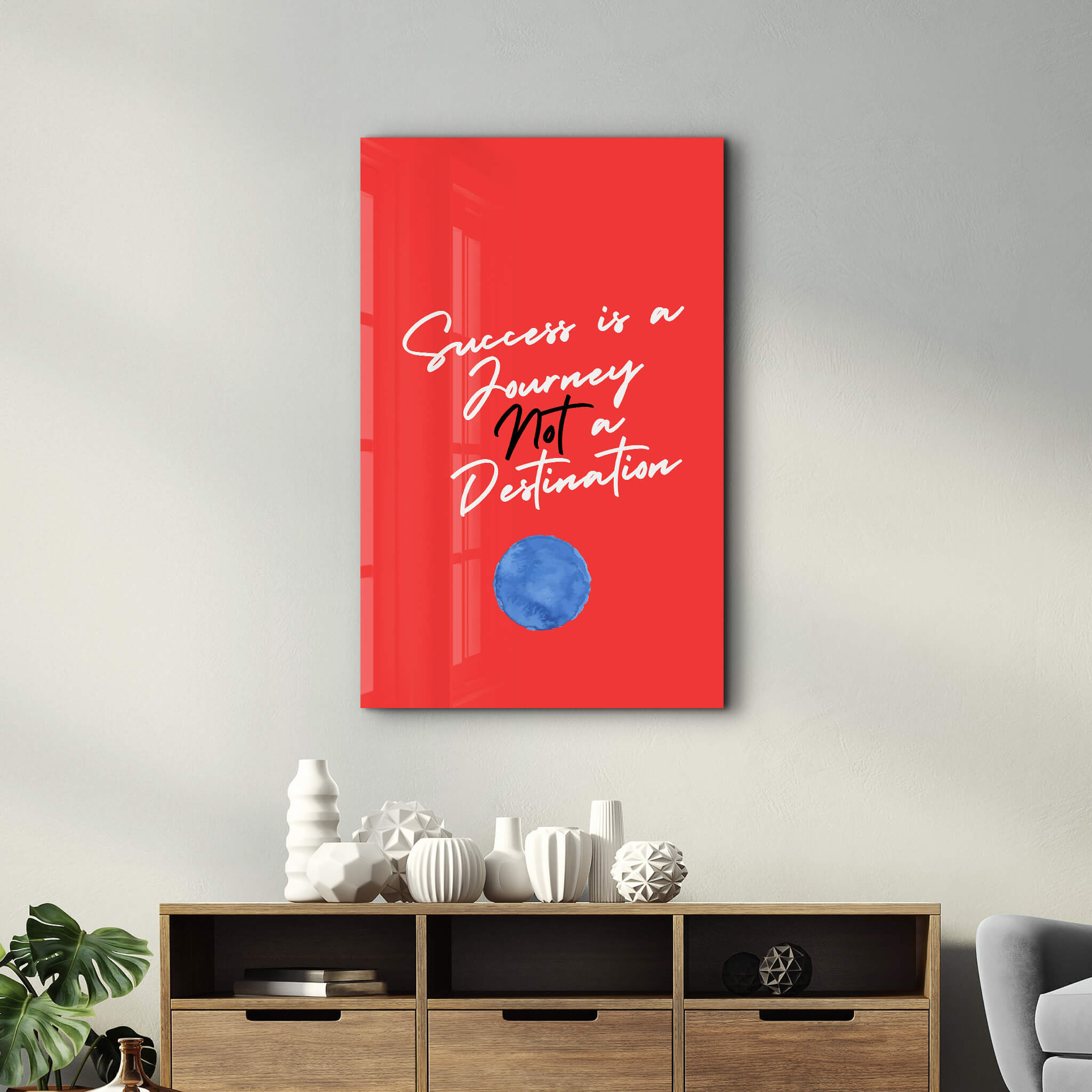 Success is a Journey | Motivational Collection Glass Wall Art