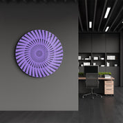 Emerald Burst – Round Glass Wall Art