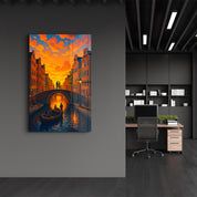 Amsterdam Glow – Glass Wall Art by HMZ
