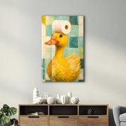 Bath Time Quack-Up – Glass Wall Art