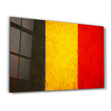 Belgium Flag Splash | Glass Wall Art