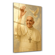 Blessings and Peace - Papal Portrait Glass Wall Art