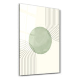 Center Focus with Curved Lines | Glass Wall Art