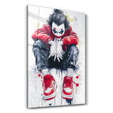 Chaos in Crimson | Glass Wall Art