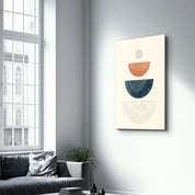 Color Stacked Abstract Forms - Glass Wall Art