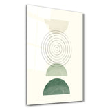 Concentric Balance with Geometric Shapes - Glass Wall Art