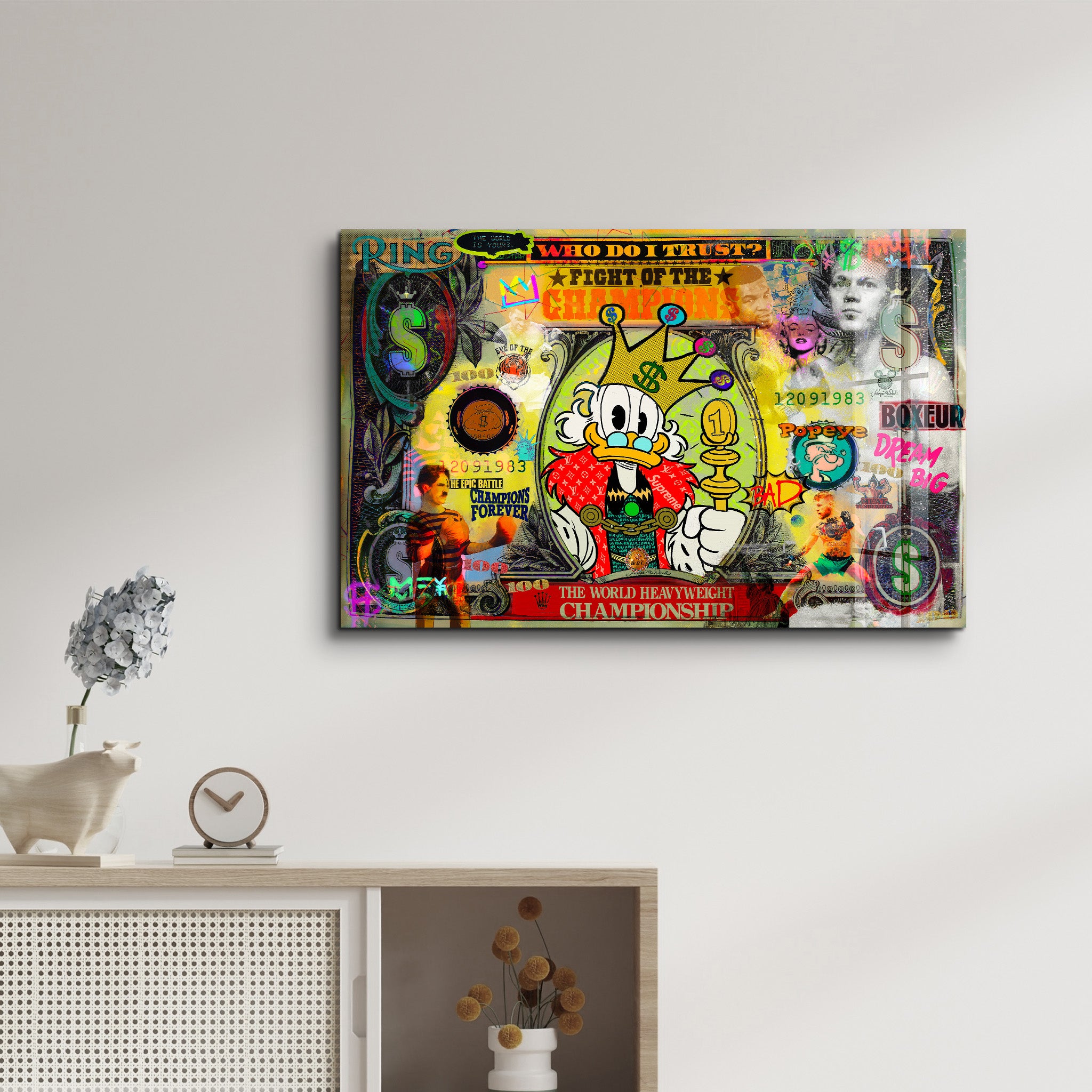 Fight of the Champions by Mr. Pablo Costa – Glass Wall Art