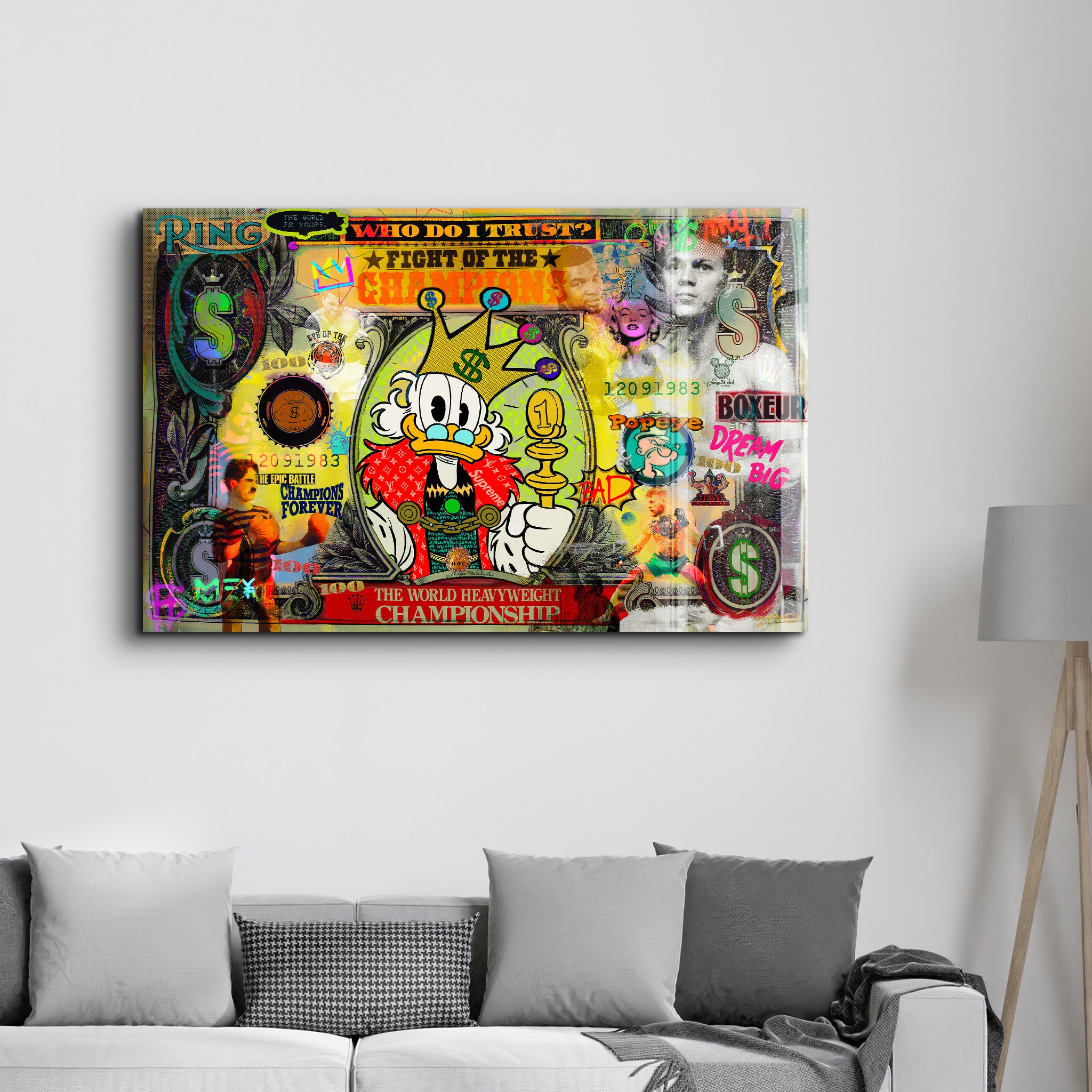 Fight of the Champions by Mr. Pablo Costa – Glass Wall Art