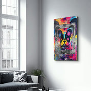 Graffiti Pup Pop – Glass Wall Art