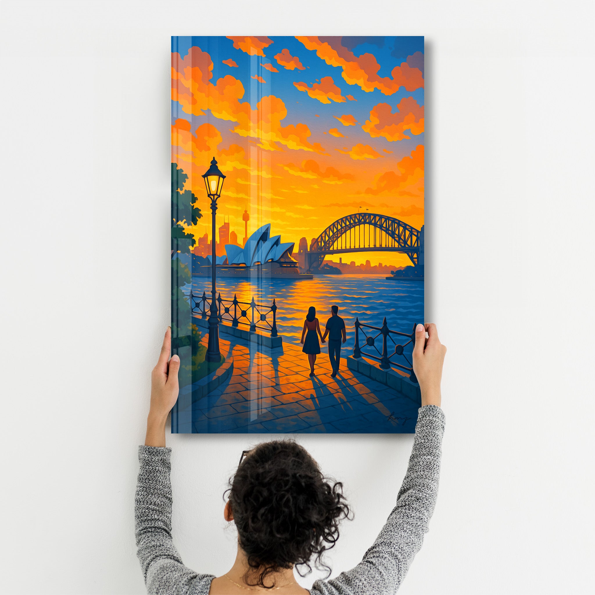 Harbour Light – Glass Wall Art by HMZ