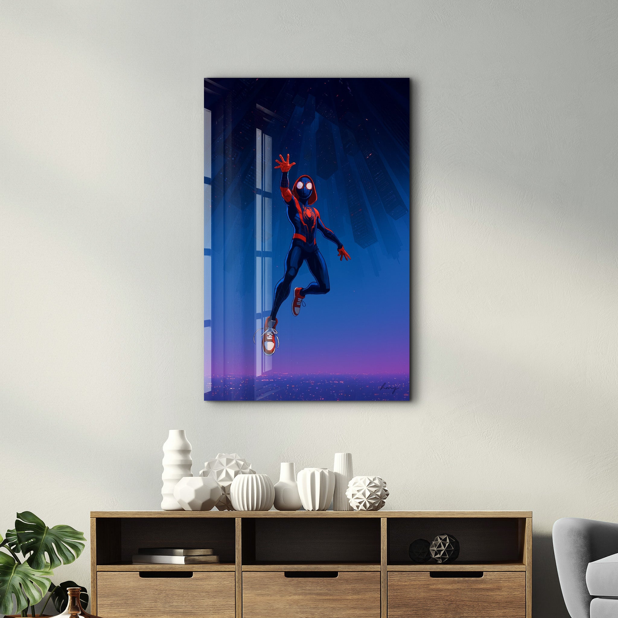 Into the Webverse – Glass Wall Art by HMZ