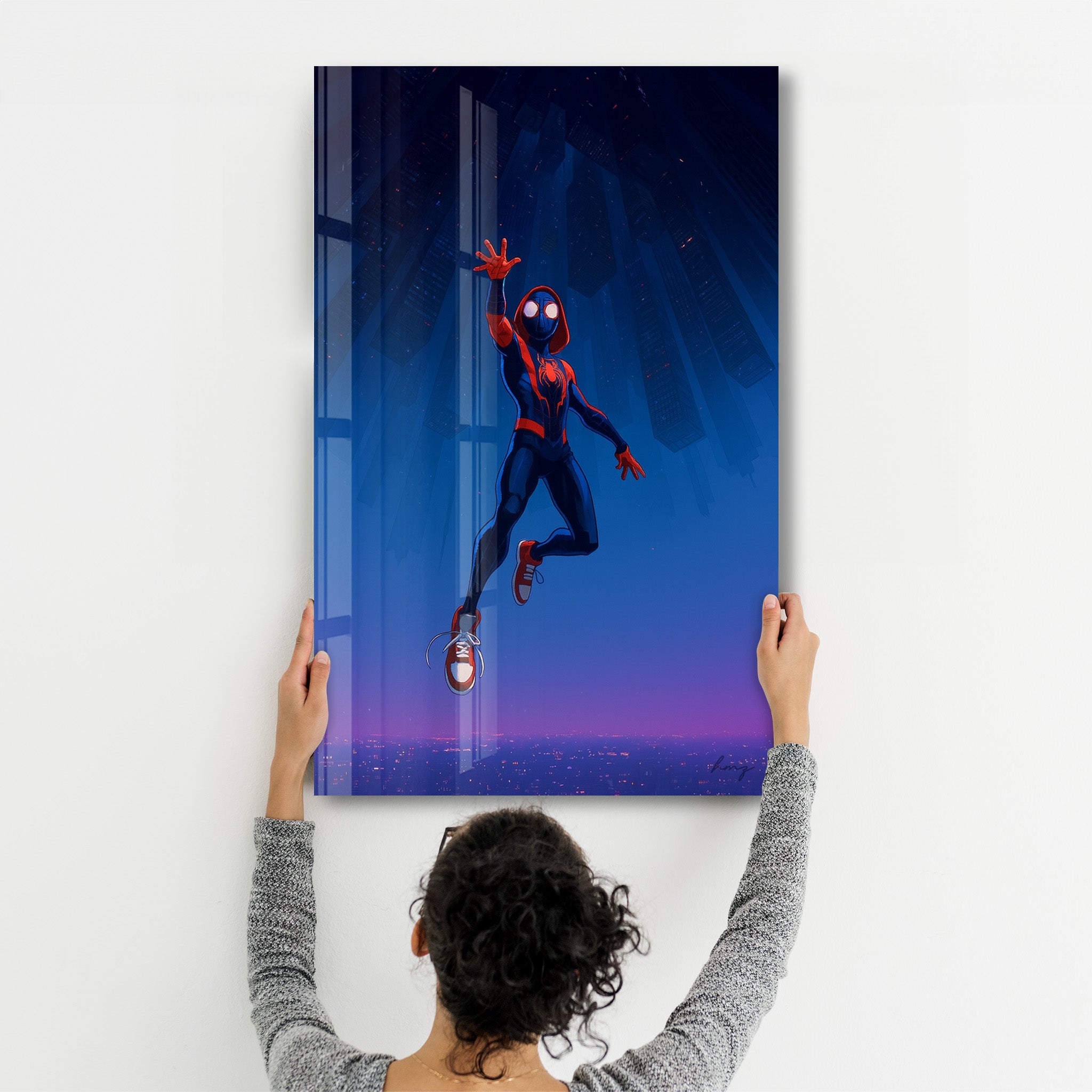 Into the Webverse – Glass Wall Art by HMZ