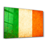 Ireland Flag Splash | Glass Wall Art