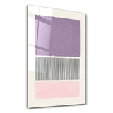 Lavender & Blush Abstract Blocks | Glass Wall Art