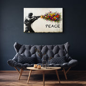 Loaded with Peace - Glass Wall Art