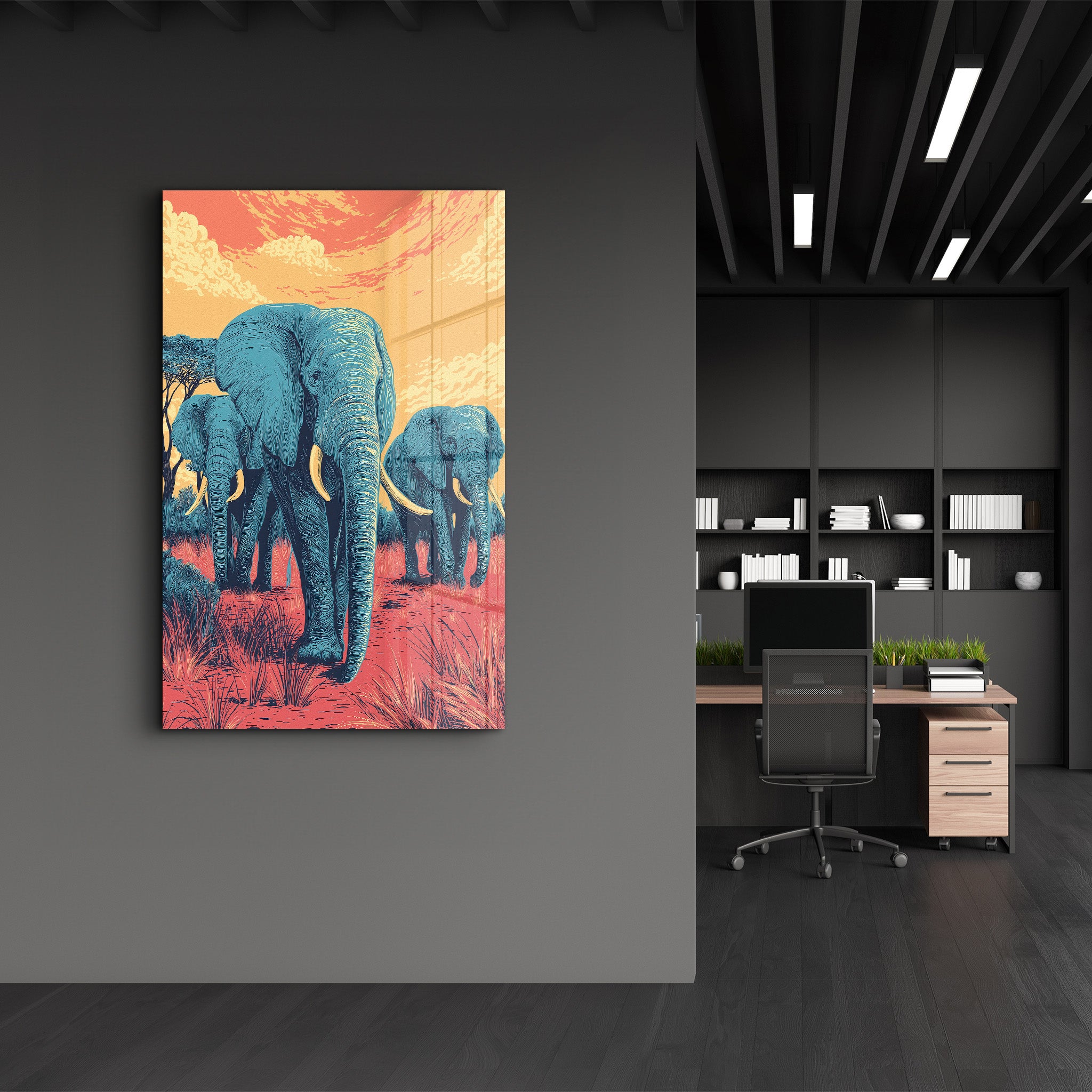 March of the Giants – Glass Wall Art