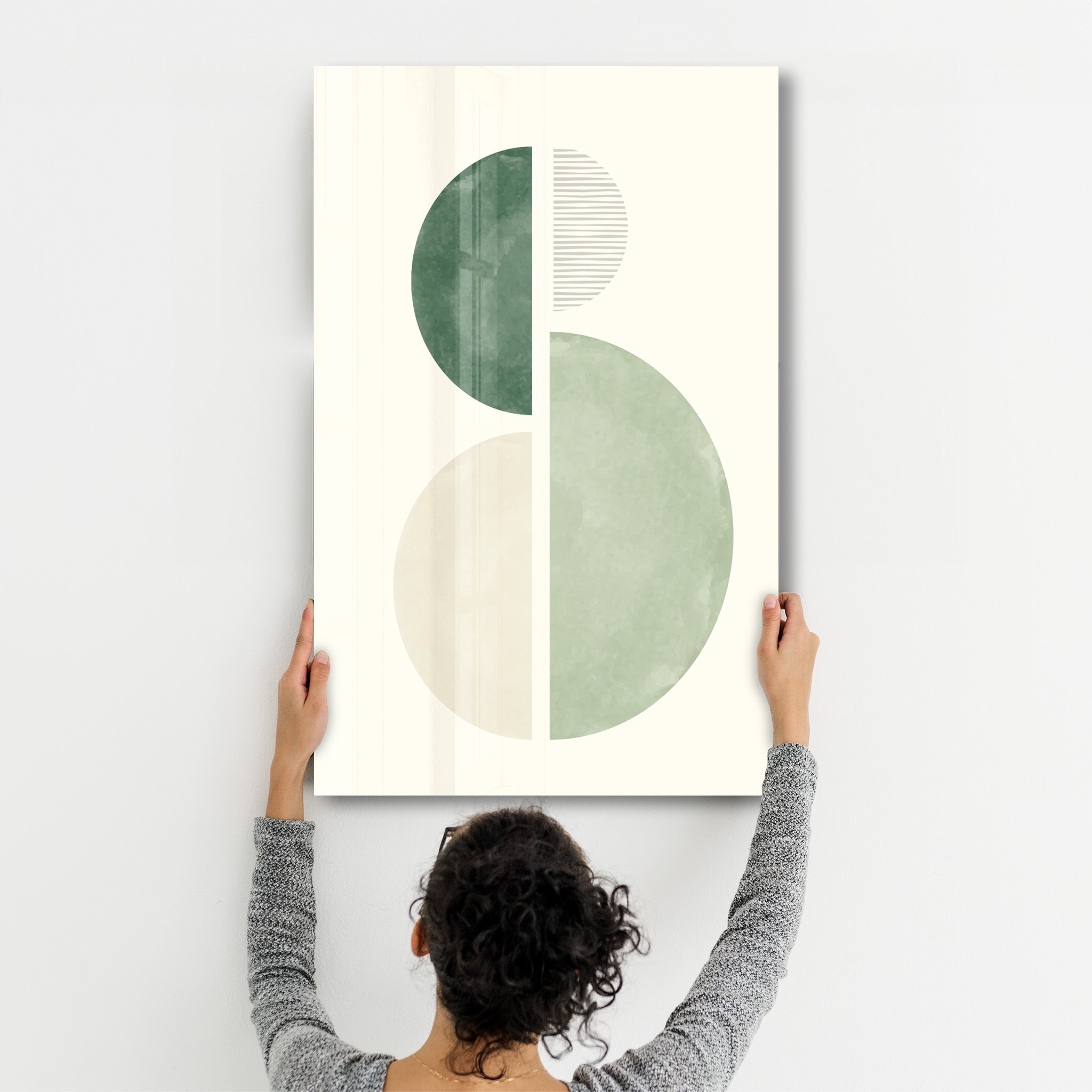 Modern Harmony Circle Composition - Glass Wall Art