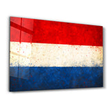Netherlands Flag Splash | Glass Wall Art