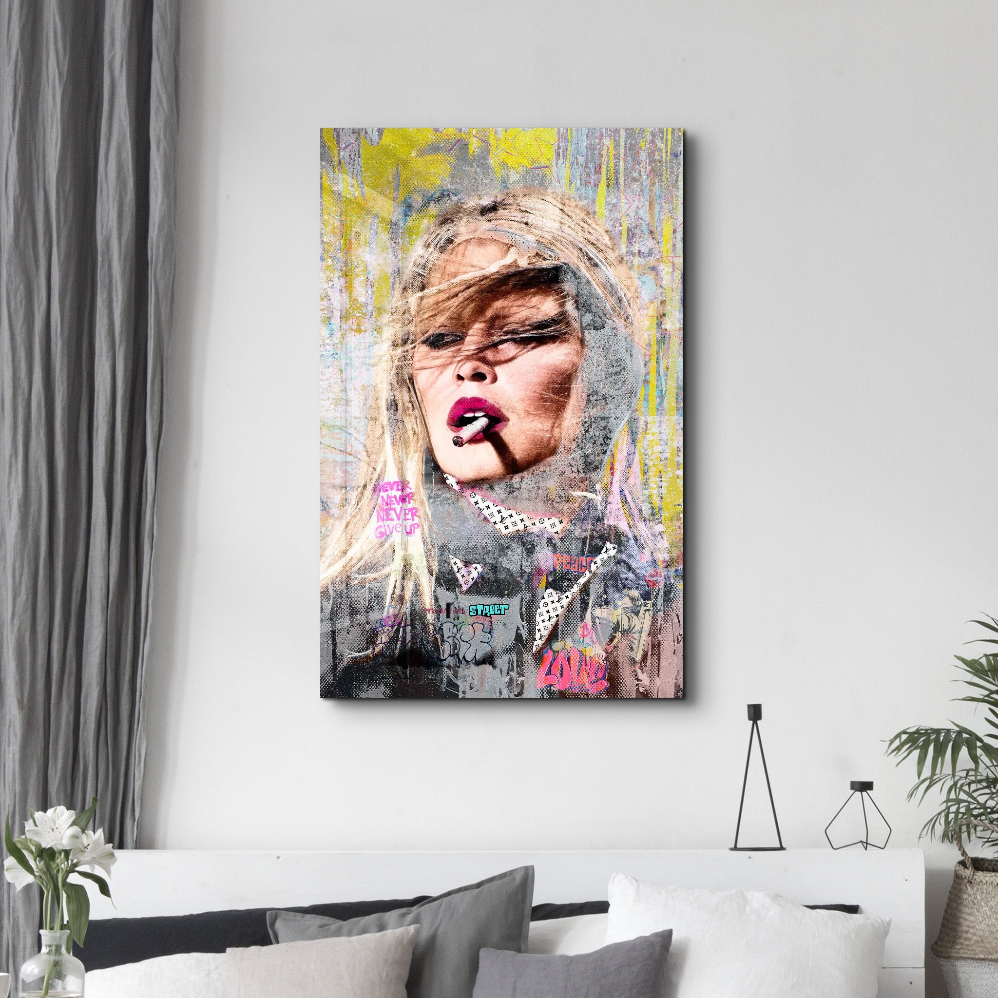 Never Give Up by Mr. Pablo Costa – Glass Wall Art