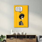 No Fear. No Flesh. No Limits. - Glass Wall Art
