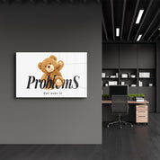 No Problem Bear – Glass Wall Art