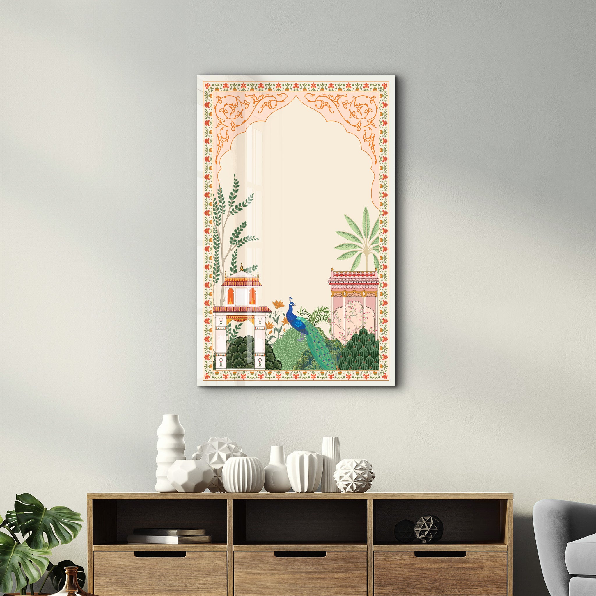 Palatial Garden – Glass Wall Art