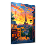Paris Sunset – Glass Wall Art by HMZ