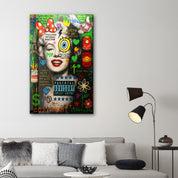 Queen of Pop - Iconic Graffiti Glass Wall Art