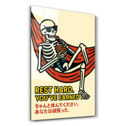 Rest Hard, You Have Earned It - Glass Wall Art