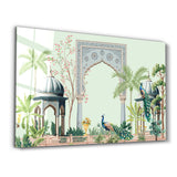 Royal Serenity Peacock Garden | Glass Wall Art