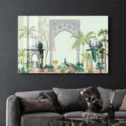 Royal Serenity – Peacock Garden Glass Wall Art