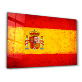 Spain Flag Splash | Glass Wall Art