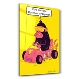 Speedy Gorilla - Glass Wall Art