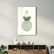 Stacked Simplicity with Circles - Glass Wall Art