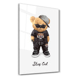 Stay Cool Teddy Bear | Glass Wall Art