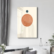 Sunrise Balance in Earth Tones - Glass Wall Art