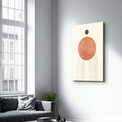 Sunrise Balance in Earth Tones - Glass Wall Art